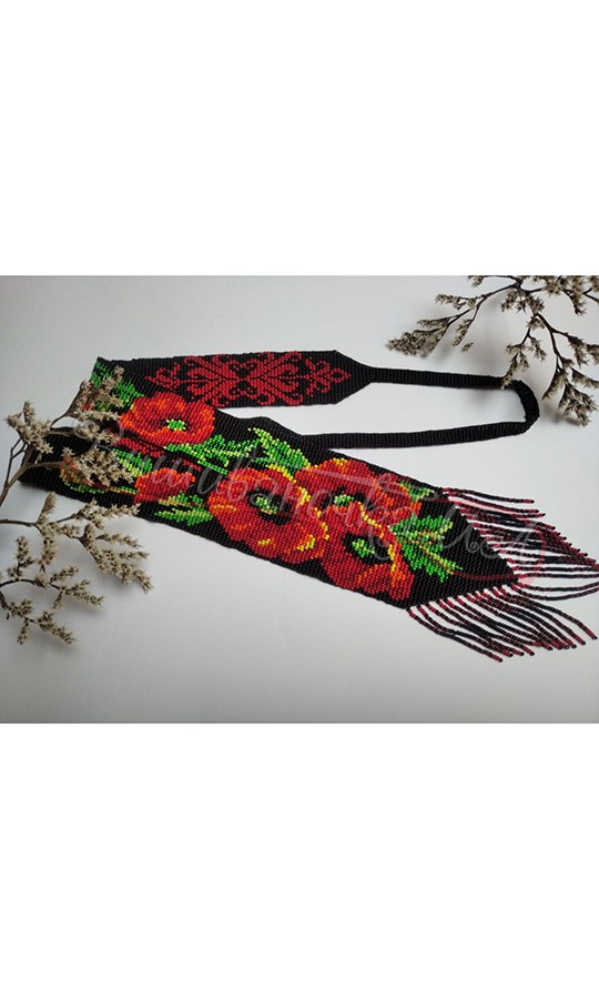 Гердан Букет маков 8019 - фото 1 vishivano4ka.com.ua