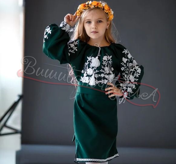 Сукня з вишивкою квітів 1018 - фото 1 vishivano4ka.com.ua