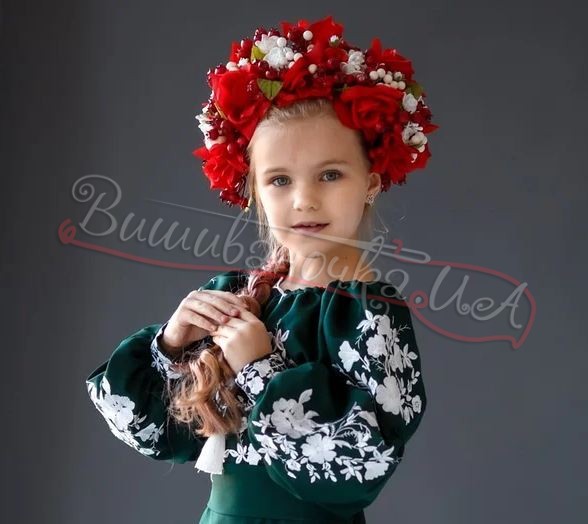 Сукня з вишивкою квітів 1018 - фото 2 vishivano4ka.com.ua