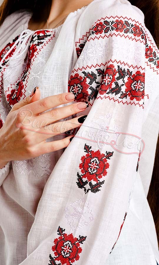 Вишита сорочка з квітковим орнаментом 533-2.3 - фото 3 vishivano4ka.com.ua