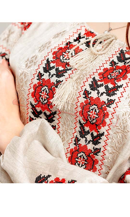 Вышиванка на сером полотне 533-4.3 - фото 4 vishivano4ka.com.ua