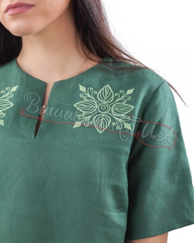 Жіноче плаття з льону SL 174 - фото 2 vishivano4ka.com.ua