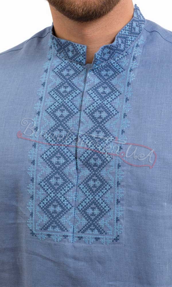 Лляна чоловіча вишиванка SM 030 - фото 2 vishivano4ka.com.ua