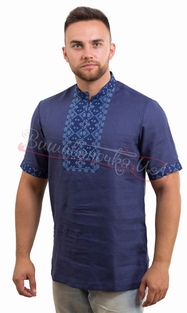 Вышиванка с коротким рукавом SM 032 - фото 1 vishivano4ka.com.ua