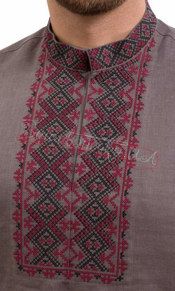 Вишиванка на льоні, короткий рукав SM 031 - фото 2 vishivano4ka.com.ua