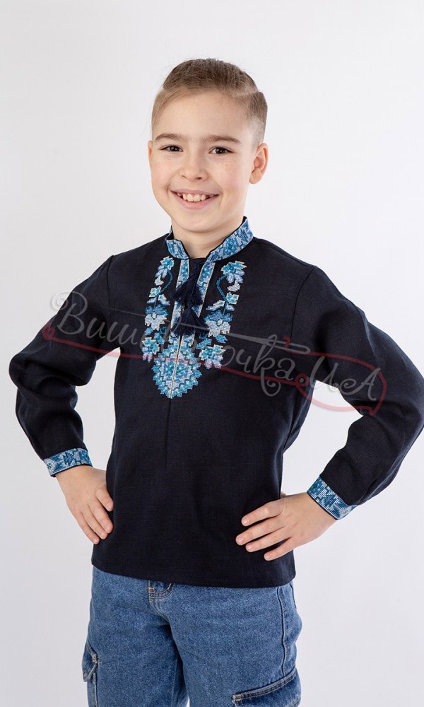 Рубашка для мальчика из льна SB 024 - фото 1 vishivano4ka.com.ua