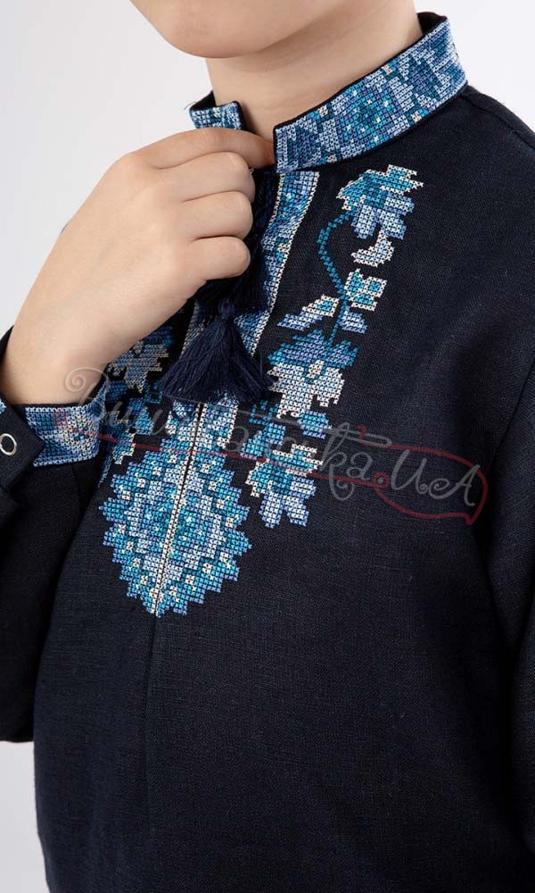 Рубашка для мальчика из льна SB 024 - фото 2 vishivano4ka.com.ua