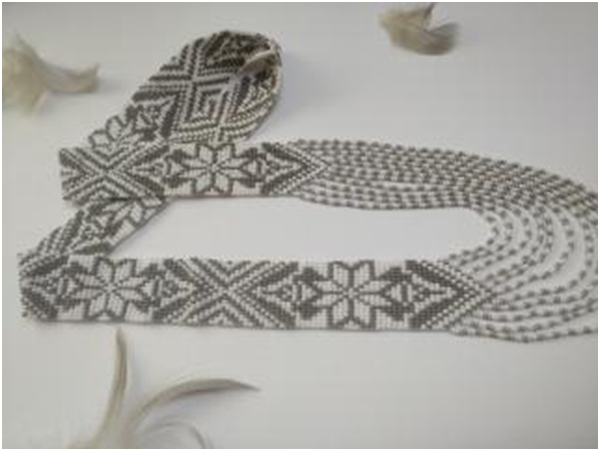 Гердан Сіро-білий 8027 - фото 1 vishivano4ka.com.ua