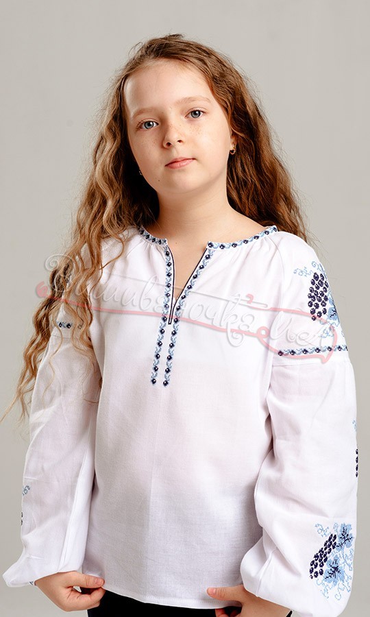 Рубашка для девочки с вышивкой калины 948-2 - фото 1 vishivano4ka.com.ua