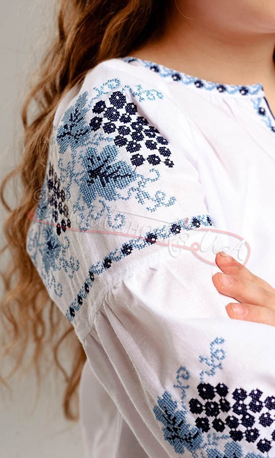 Рубашка для девочки с вышивкой калины 948-2 - фото 4 vishivano4ka.com.ua