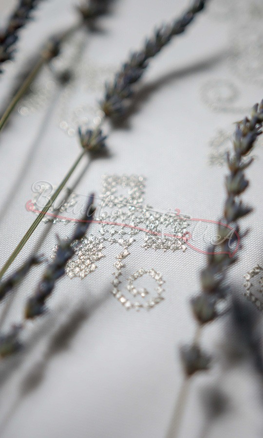 Набір вінчальний, срібляста вишивка СХ-01 - фото 5 vishivano4ka.com.ua