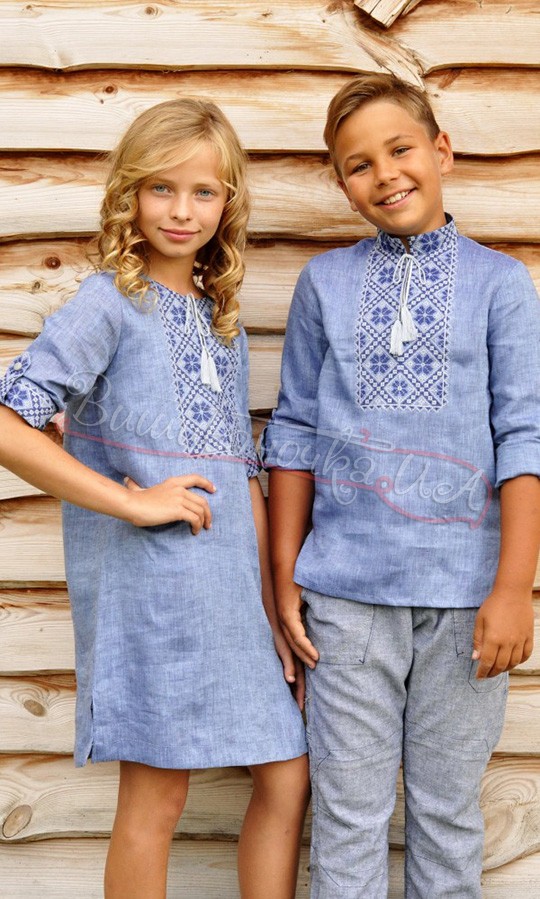 Парний набір дитячих вишиванок ДПМ19 - фото 2 vishivano4ka.com.ua