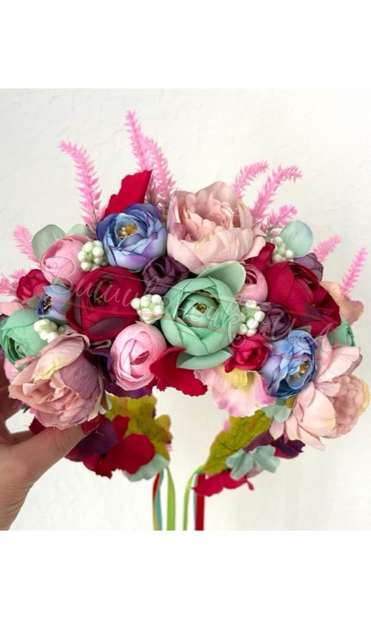 Віночок з квітів В01 - фото 1 vishivano4ka.com.ua