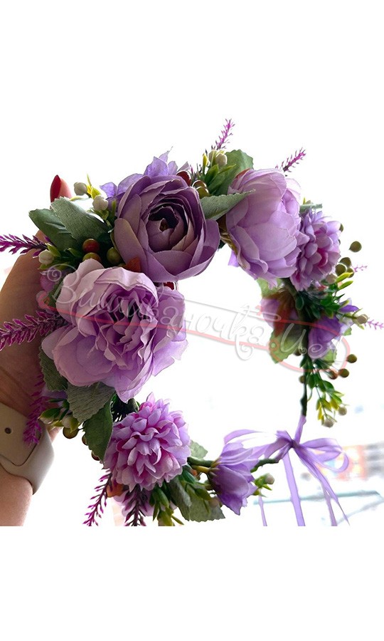 Віночок з квітів В02 - фото 1 vishivano4ka.com.ua