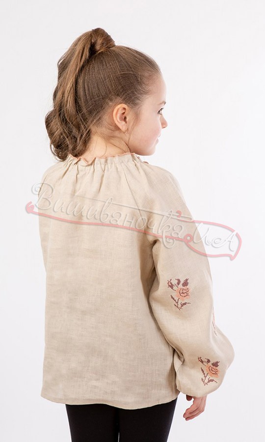 Рубашка-вышиванка для девочки BG 026 - фото 4 vishivano4ka.com.ua