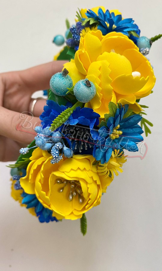 Вінок із квітів В31 - фото 2 vishivano4ka.com.ua