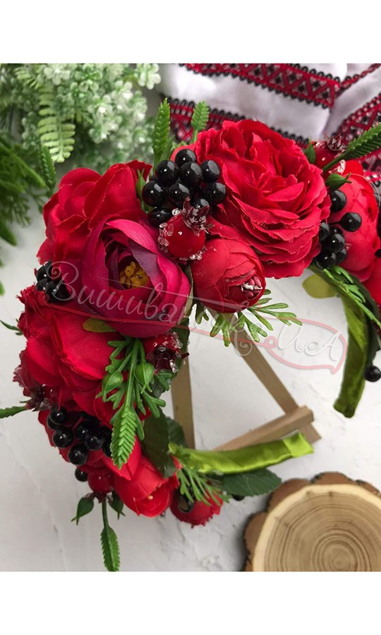 Веночек из цветов В43 - фото 2 vishivano4ka.com.ua