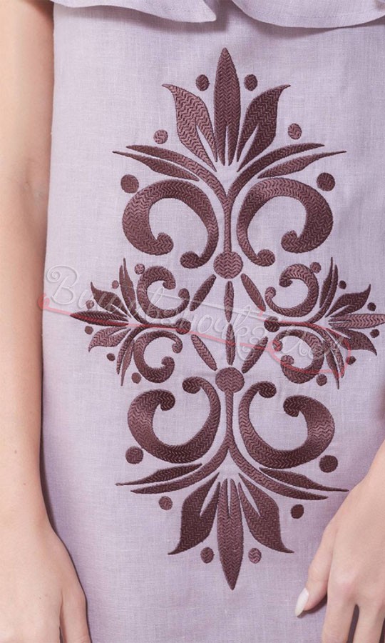 Летнее платье из льна SL 165 - фото 3 vishivano4ka.com.ua
