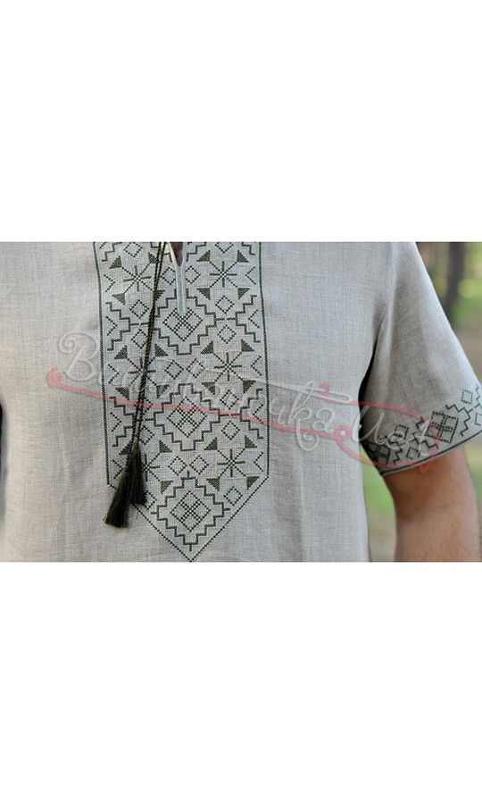 Вишиванка з натурального льону М16к - фото 3 vishivano4ka.com.ua