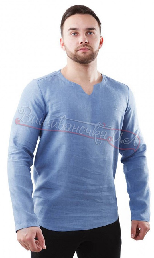 Рубашка мужская, лен SM 033 - фото 4 vishivano4ka.com.ua