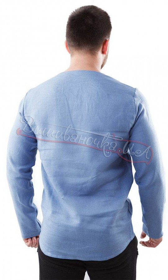 Рубашка мужская, лен SM 033 - фото 5 vishivano4ka.com.ua