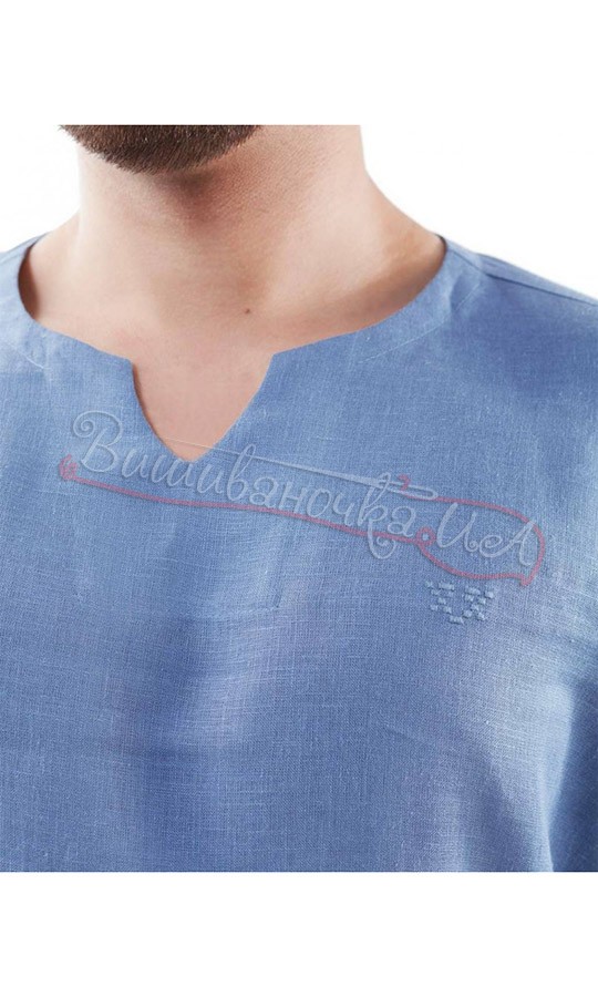 Рубашка мужская, лен SM 033 - фото 6 vishivano4ka.com.ua