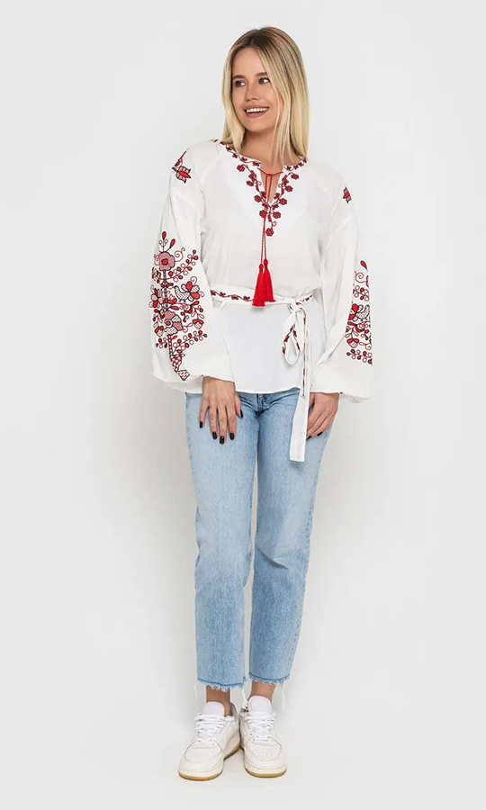 Вишиванка з квітковим узором 1021 - фото 4 vishivano4ka.com.ua