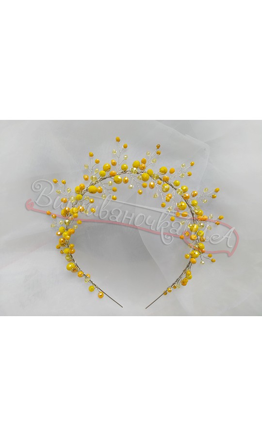 Обруч із кришталевих намистин П03 - фото 1 vishivano4ka.com.ua