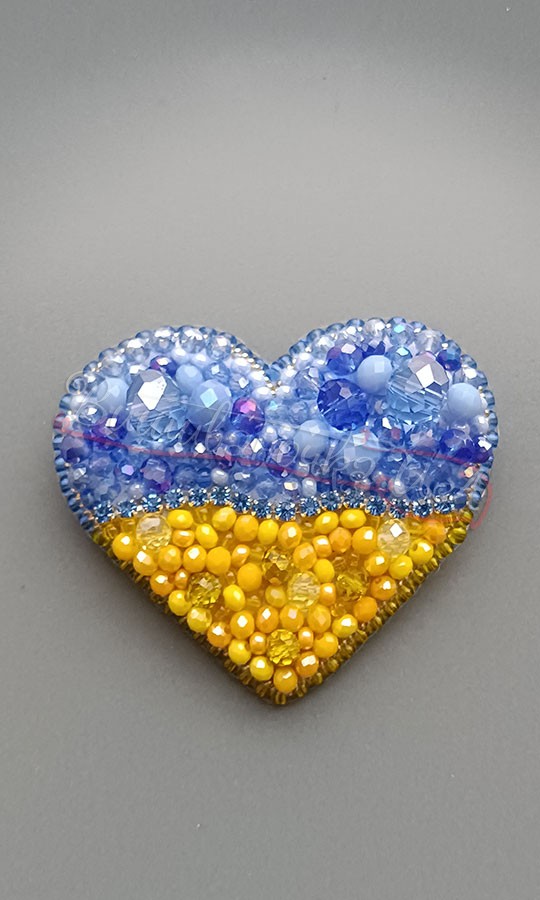 Брошка ручної роботи П05 - фото 2 vishivano4ka.com.ua