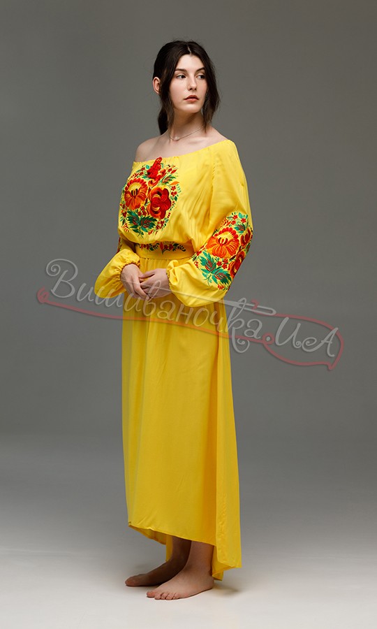 Довга вишита сукня 7501 (7502) - фото 3 vishivano4ka.com.ua