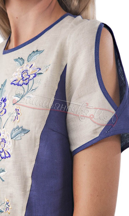 Платье женское из льна SL 164 - фото 3 vishivano4ka.com.ua