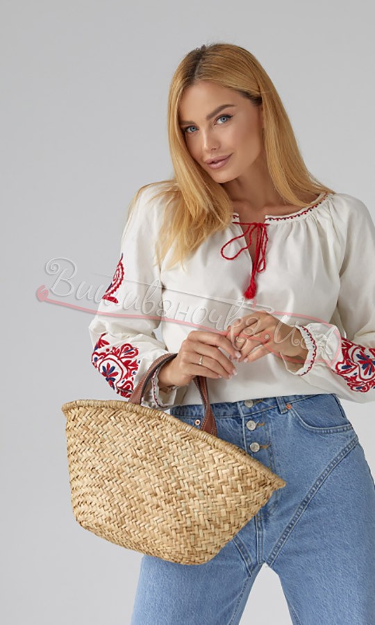 Блуза з вишивкою гладдю 0104 - фото 1 vishivano4ka.com.ua