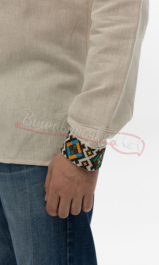 Вышитая мужская рубашка из льна Ч 7504 - фото 3 vishivano4ka.com.ua