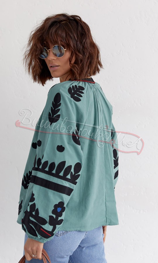 Блуза з вишивкою гладдю 0111 - фото 2 vishivano4ka.com.ua