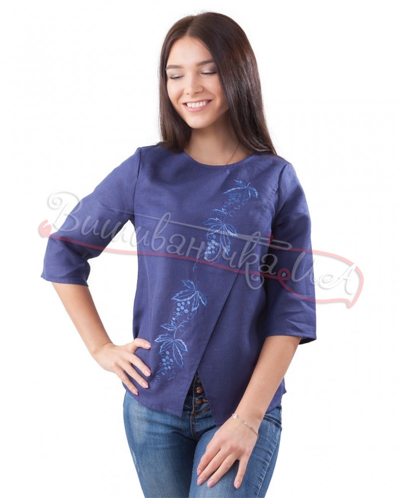 Блузка з льону BL 235 - фото 1 vishivano4ka.com.ua