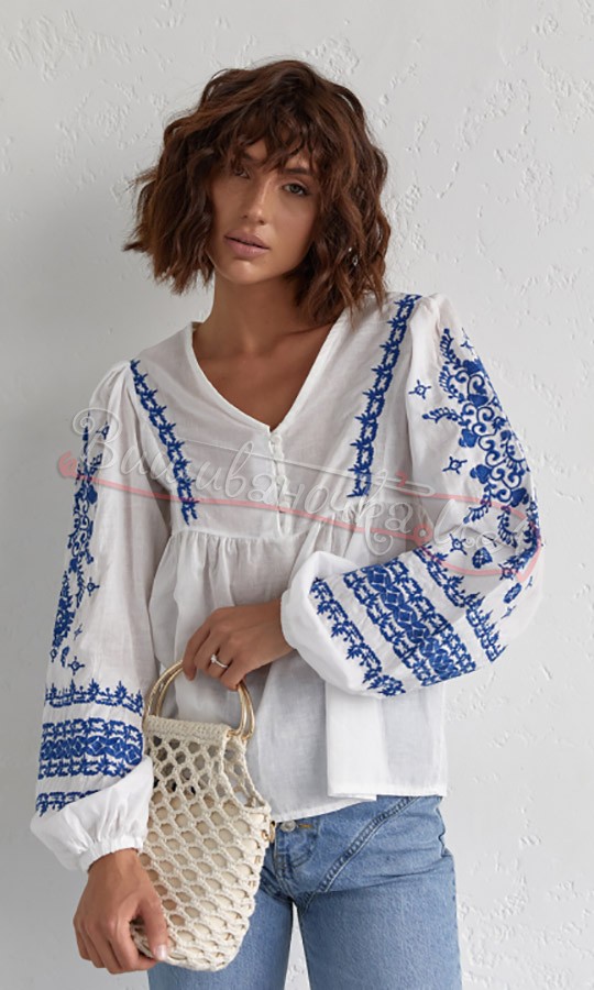 Бавовняна жіноча вишиванка 0114 - фото 1 vishivano4ka.com.ua