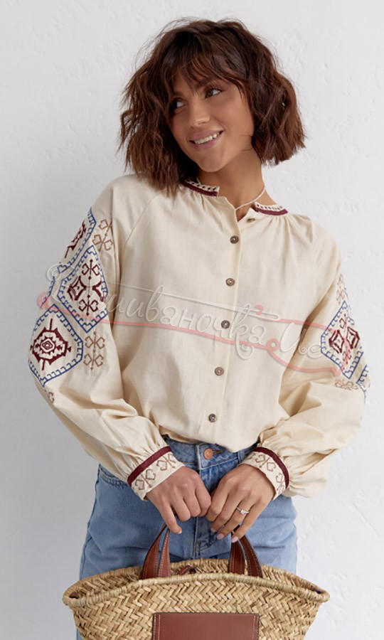 Вишиванка жіноча на ґудзиках 0118 - фото 1 vishivano4ka.com.ua