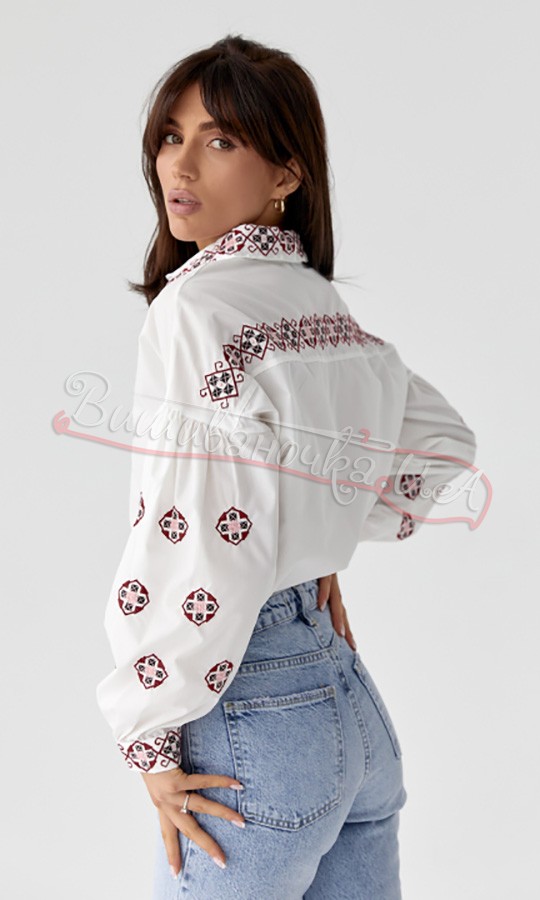 Сорочка з вишивкою на гудзиках 1366 - фото 2 vishivano4ka.com.ua