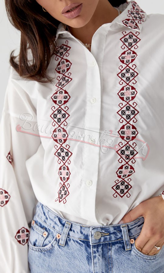 Сорочка з вишивкою на гудзиках 1366 - фото 3 vishivano4ka.com.ua