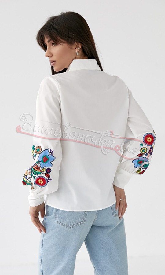 Сорочка з квітковою вишивкою 2329 - фото 3 vishivano4ka.com.ua