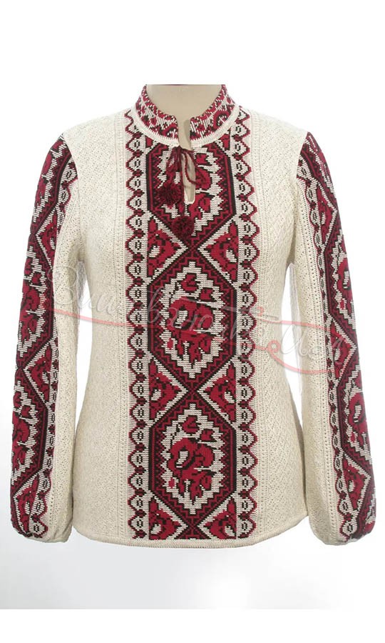 Жіноча вязана вишиванка 5378 - фото 1 vishivano4ka.com.ua