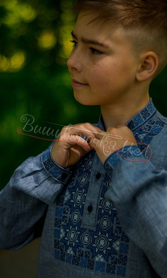Лляна сорочка для хлопчика 4443 - фото 3 vishivano4ka.com.ua