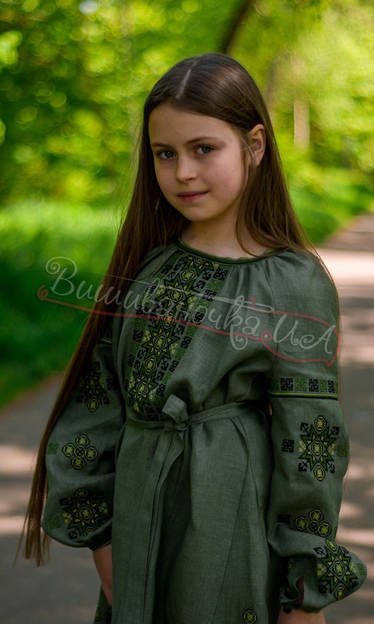 Платье-вышиванка для девочки 4355 - фото 3 vishivano4ka.com.ua