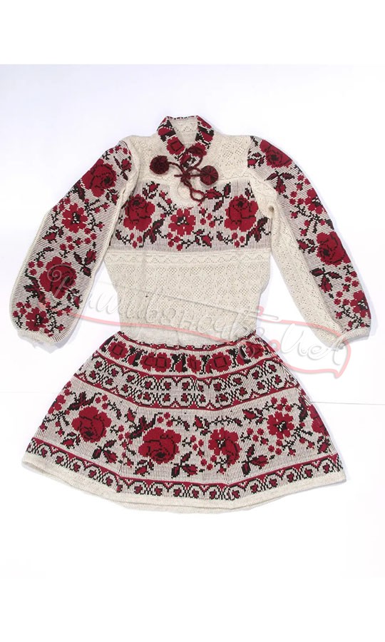 Костюм для дівчинки вязаний 5906 - фото 1 vishivano4ka.com.ua