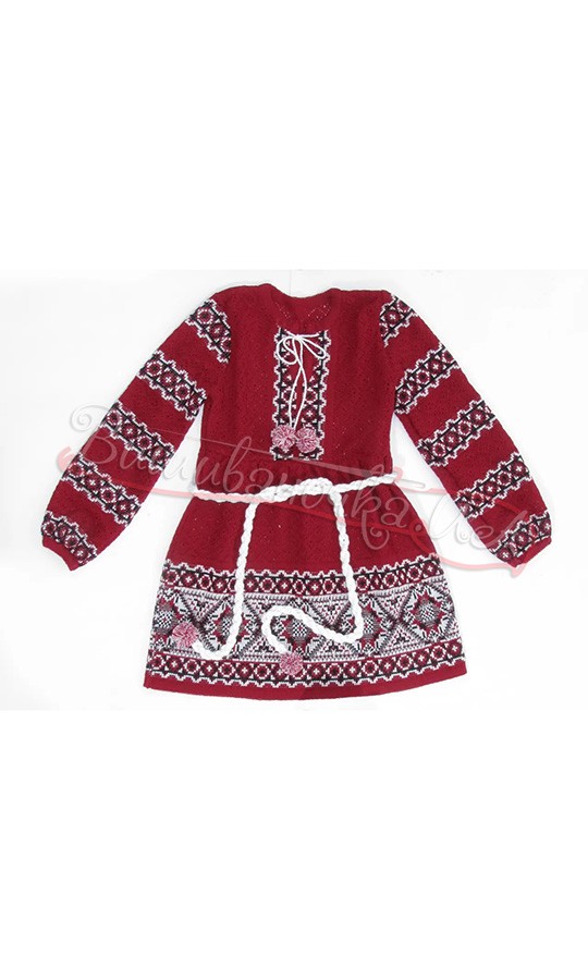 Червона сукня для дівчинки 5481 - фото 1 vishivano4ka.com.ua