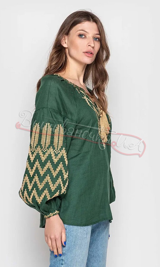 Жіноча блуза на льоні 1023 - фото 3 vishivano4ka.com.ua