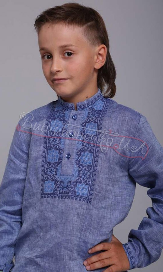 Сорочка з льону для хлопчика 4431 - фото 2 vishivano4ka.com.ua