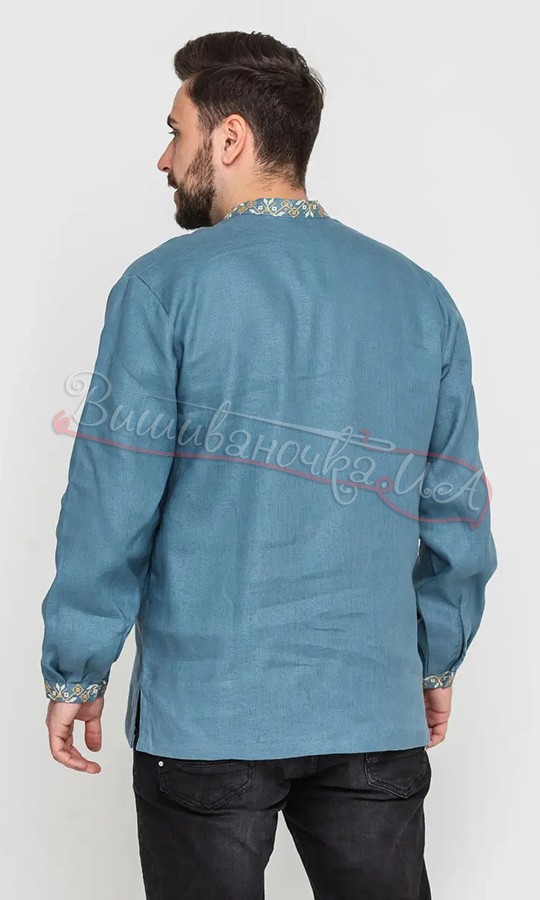 Мужская вышиванка на льне 2007 - фото 3 vishivano4ka.com.ua