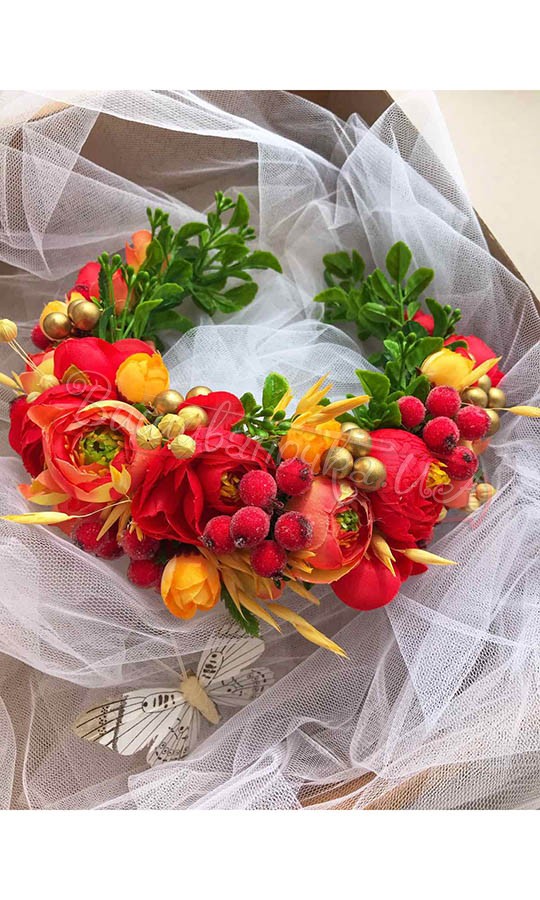 Вінок з квітів В48 - фото 1 vishivano4ka.com.ua