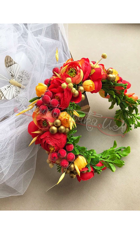 Вінок з квітів В48 - фото 2 vishivano4ka.com.ua